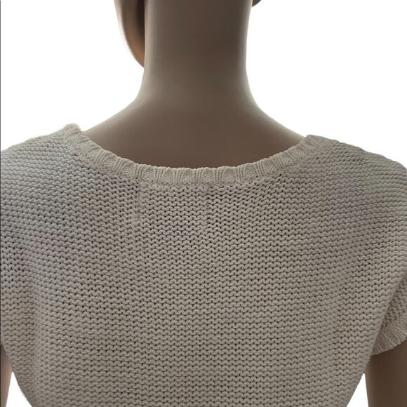 Vintage Smith & Jones Knitted Top Women M Cap Sleeves Elegant Clean Look - Picture 5 of 9